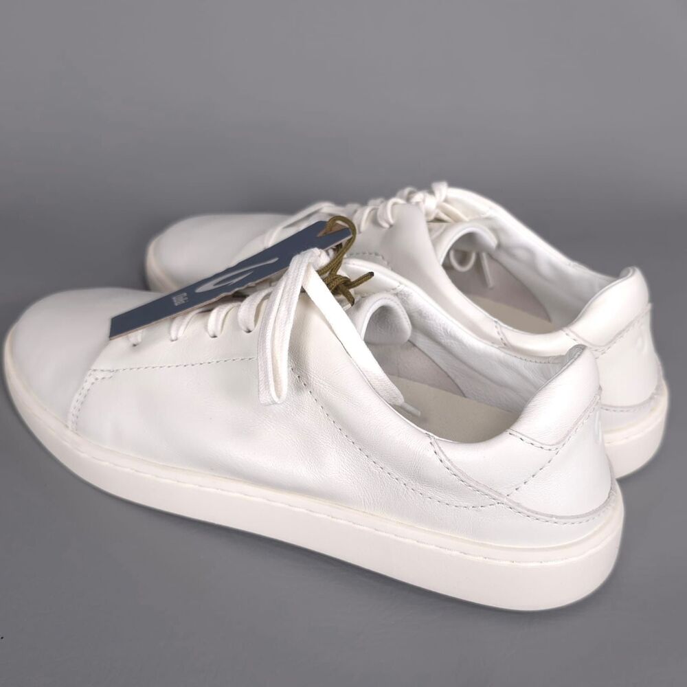 OLUKAI PEHUEA LI ILI New Bright White LEATHER Everyday Sneakers 9 Women Comfort - Picture 7 of 11